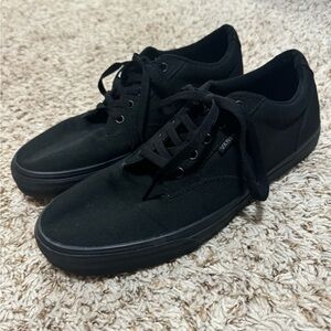 Vans Black Shoes- Like New condition!!